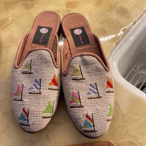 By Paige Shoes - By Paige Needlepoint Sailboat loafers ⛵️